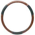 18 Comfort Grip Steering Wheel Cover, Black/Wood Grain 18 Comfort Grip Steering Wheel Cover, Black/Wood Grain