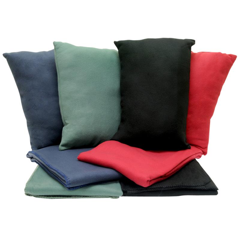 RoadPro 50"x60" Fleece Blanket and Pillow Set, Assorted Colors