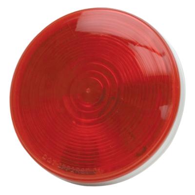 4 Round Sealed Light with 3-Prong Connector - Red, Bulk