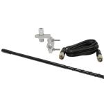3' Mirror Mount Fiberglass CB Antenna Kit, Black 3' Mirror Mount Fiberglass CB Antenna Kit, Black