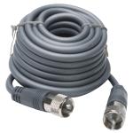 18' CB Antenna Mini-8 Coax Cable with PL-259 Connectors, Silver 18' CB Antenna Mini-8 Coax Cable with PL-259 Connectors, Silver
