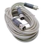 18' CB Antenna Co-Phase Mini-8 Coax Cable w/PL-259 Connectors, Silver 18' CB Antenna Co-Phase Mini-8 Coax Cable w/PL-259 Connectors, Silver
