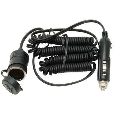 12-Volt Single Outlet Cigarette Lighter Adapter w/10' Coil Cord