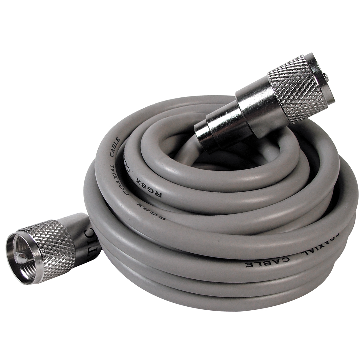 Astatic 3' RG8X Cable with PL259 Connectors, Grey (A8X3)