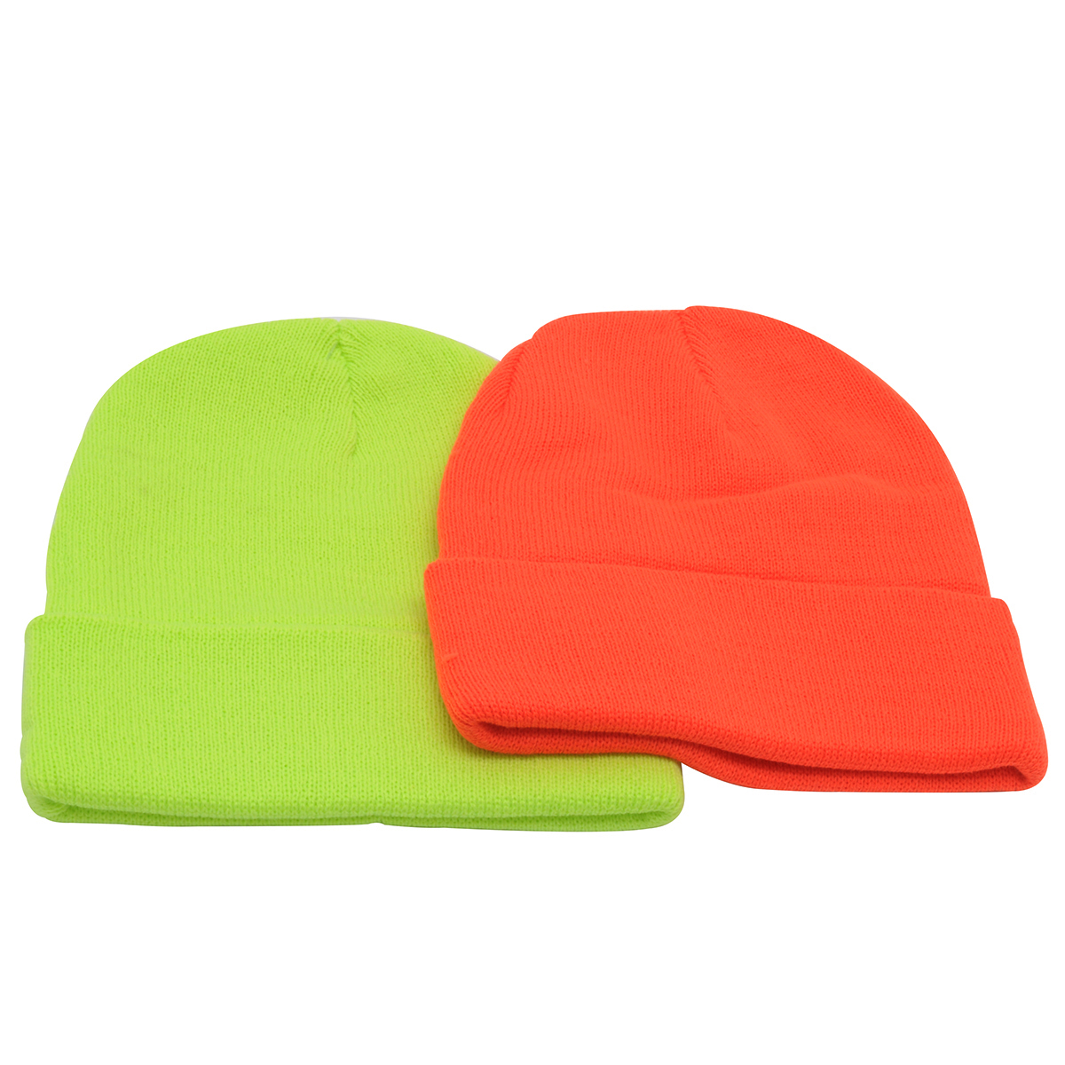 Neon green shop beanies