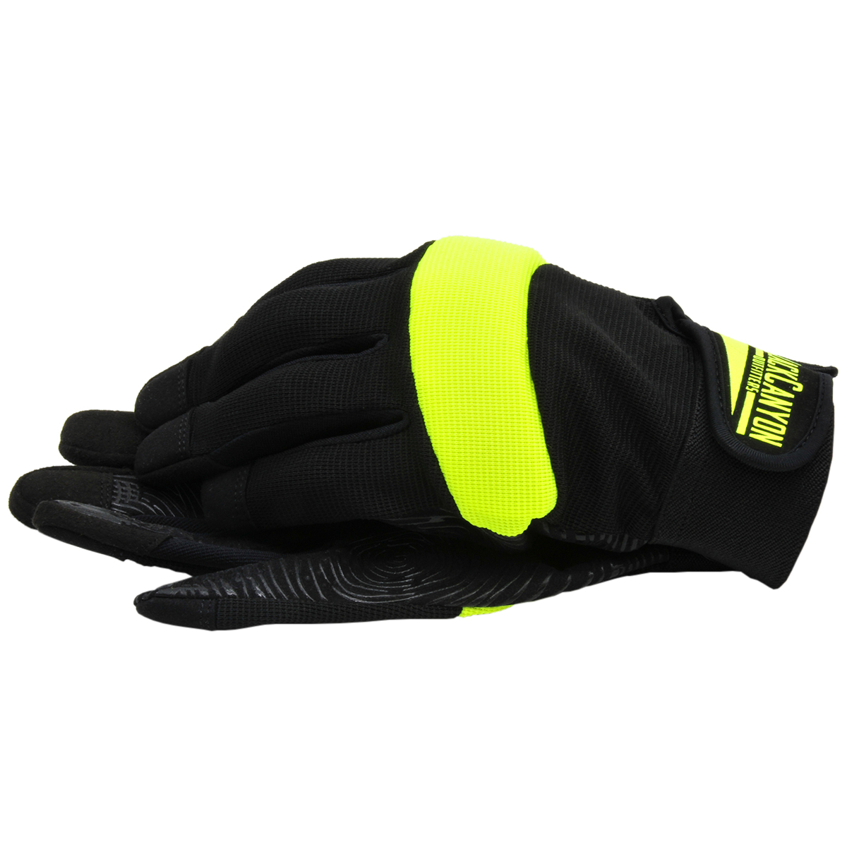 BlackCanyon Outfitters Large, Flex Grip Work Gloves, Black/Grey