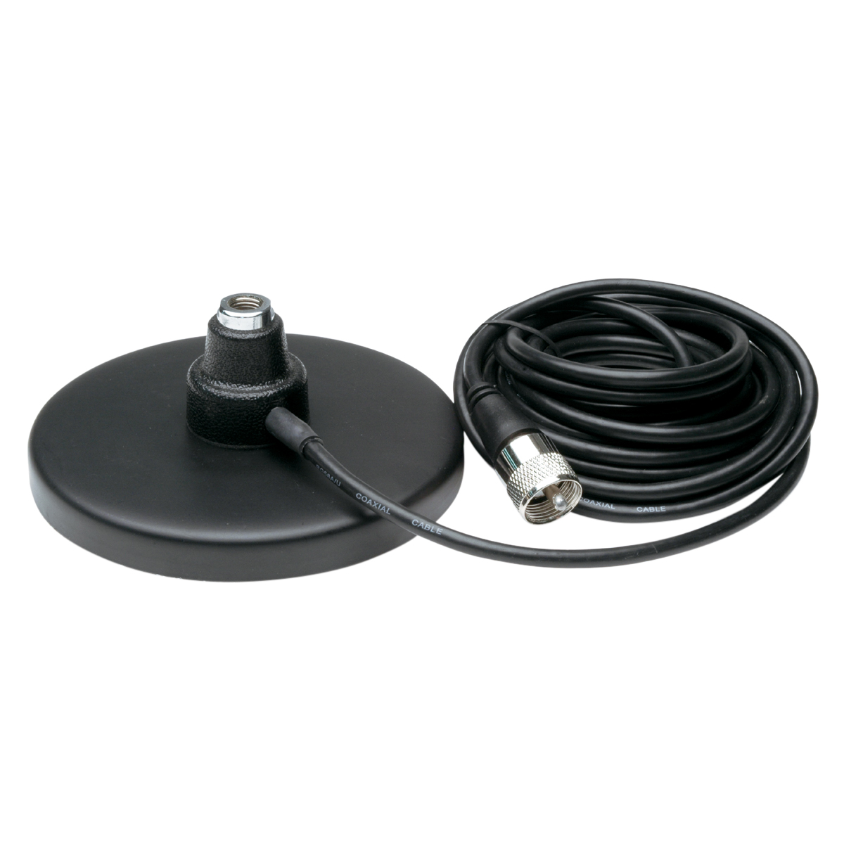 Solarcon 5" Mount CB Antenna Base with Coax Cable, Black