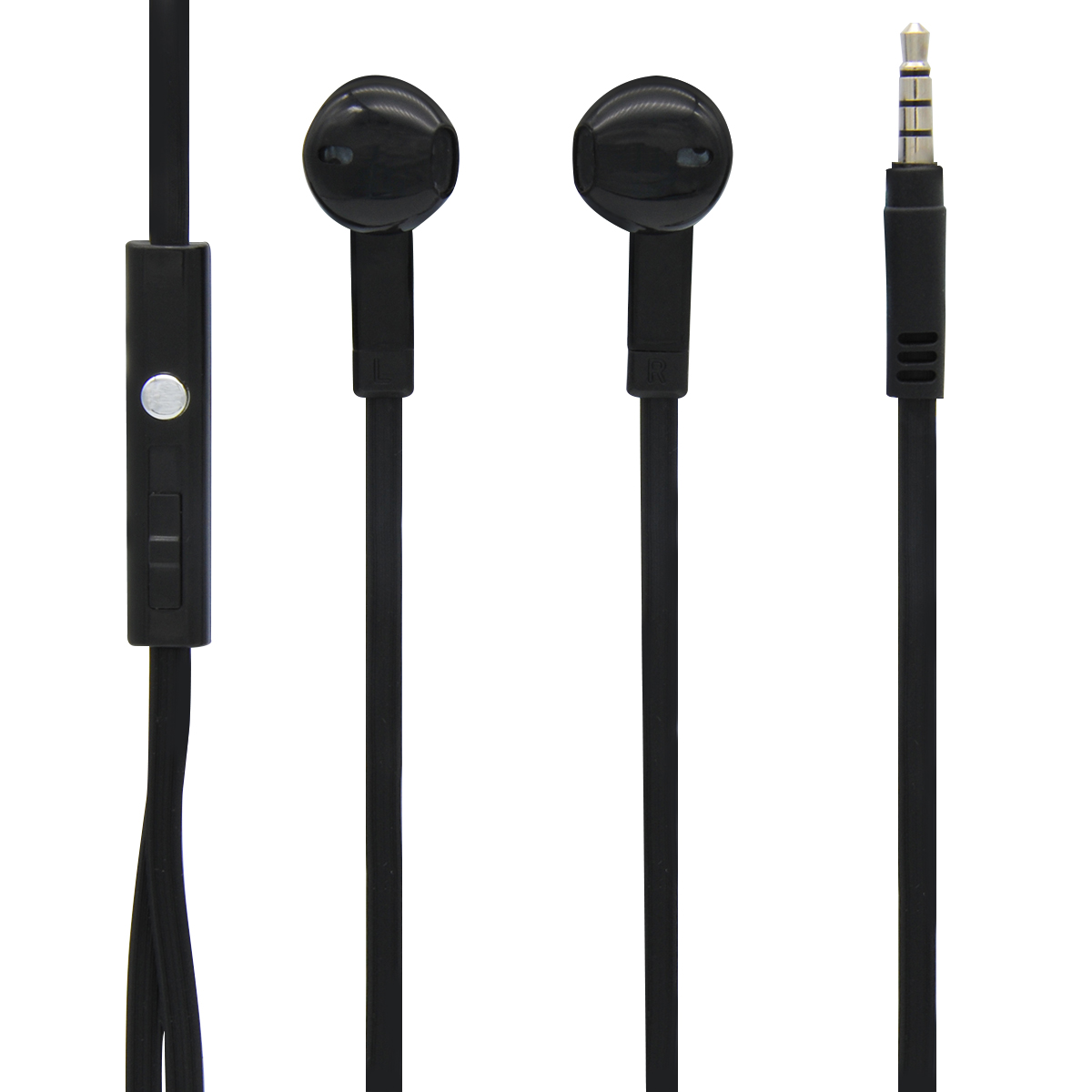 MobileSpec Stereo InEar Earbuds with InLine Mic, Black