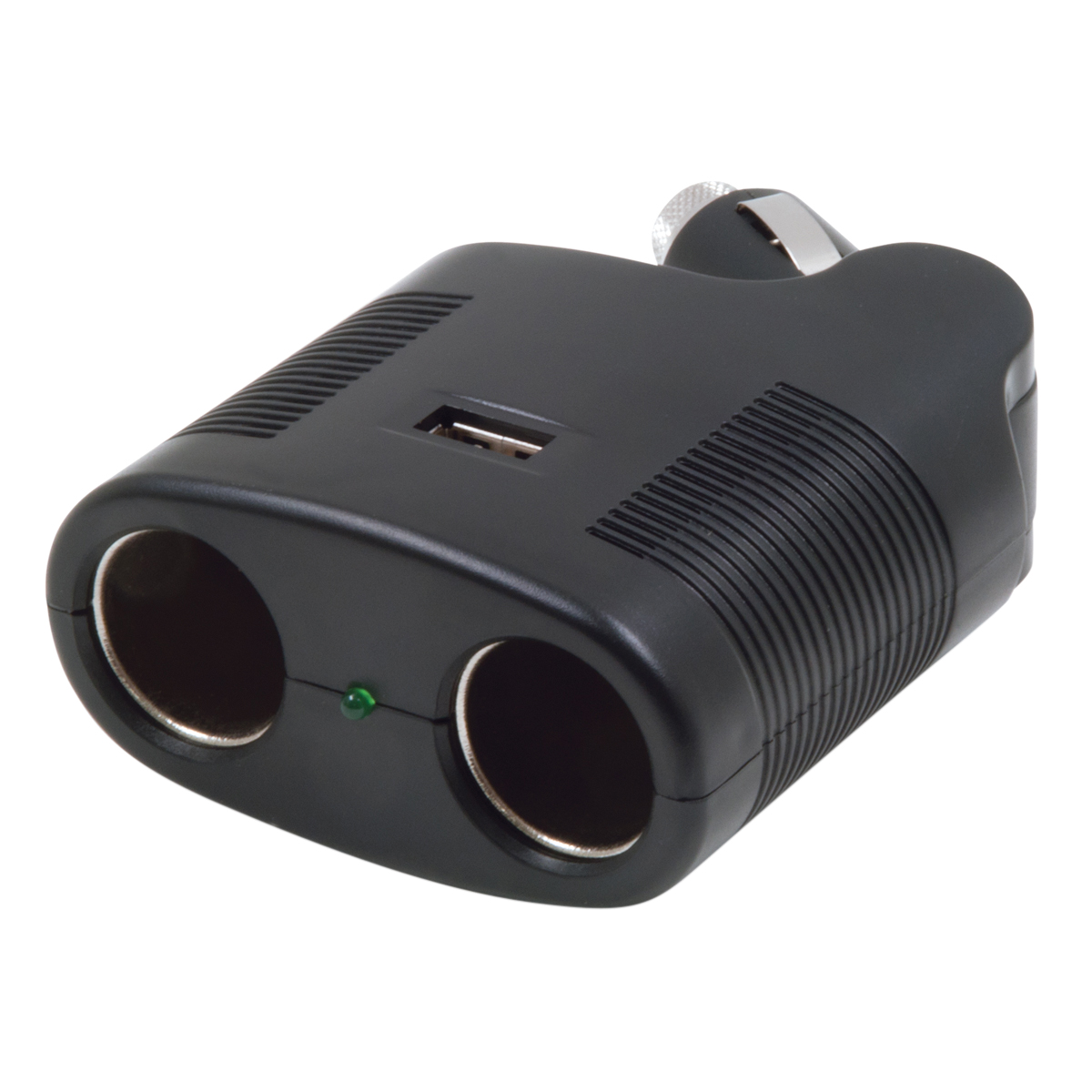 MobileSpec 12V 2Way Swivel Plug Adapter with USB Port