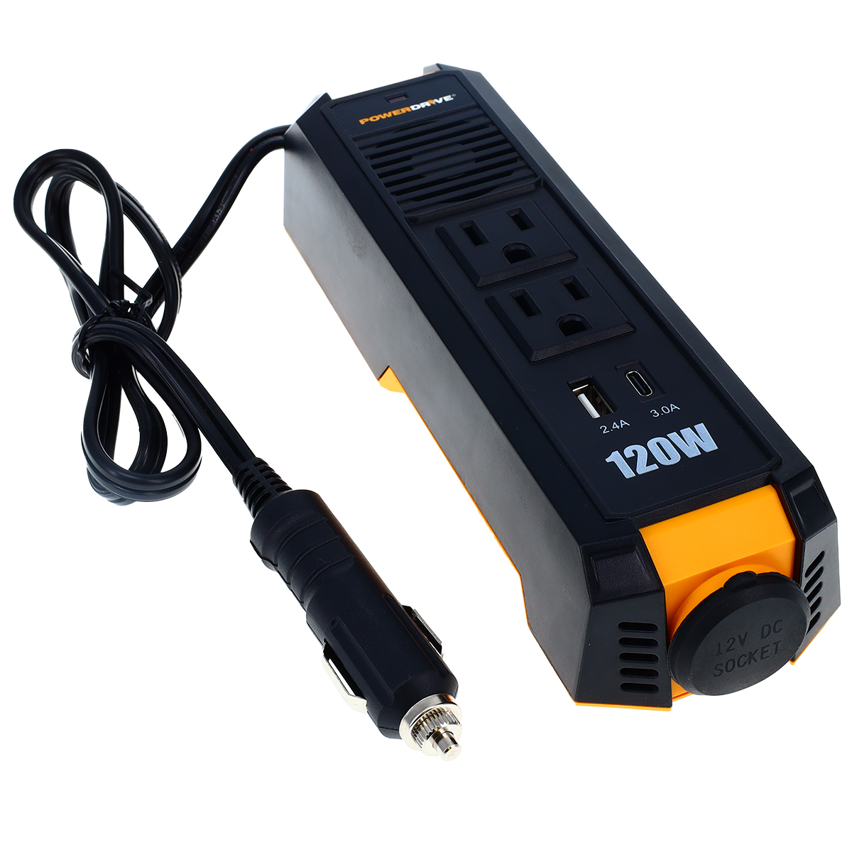 Power Drive 120W Slim Plug-In Power Inverter Model #PD120 
