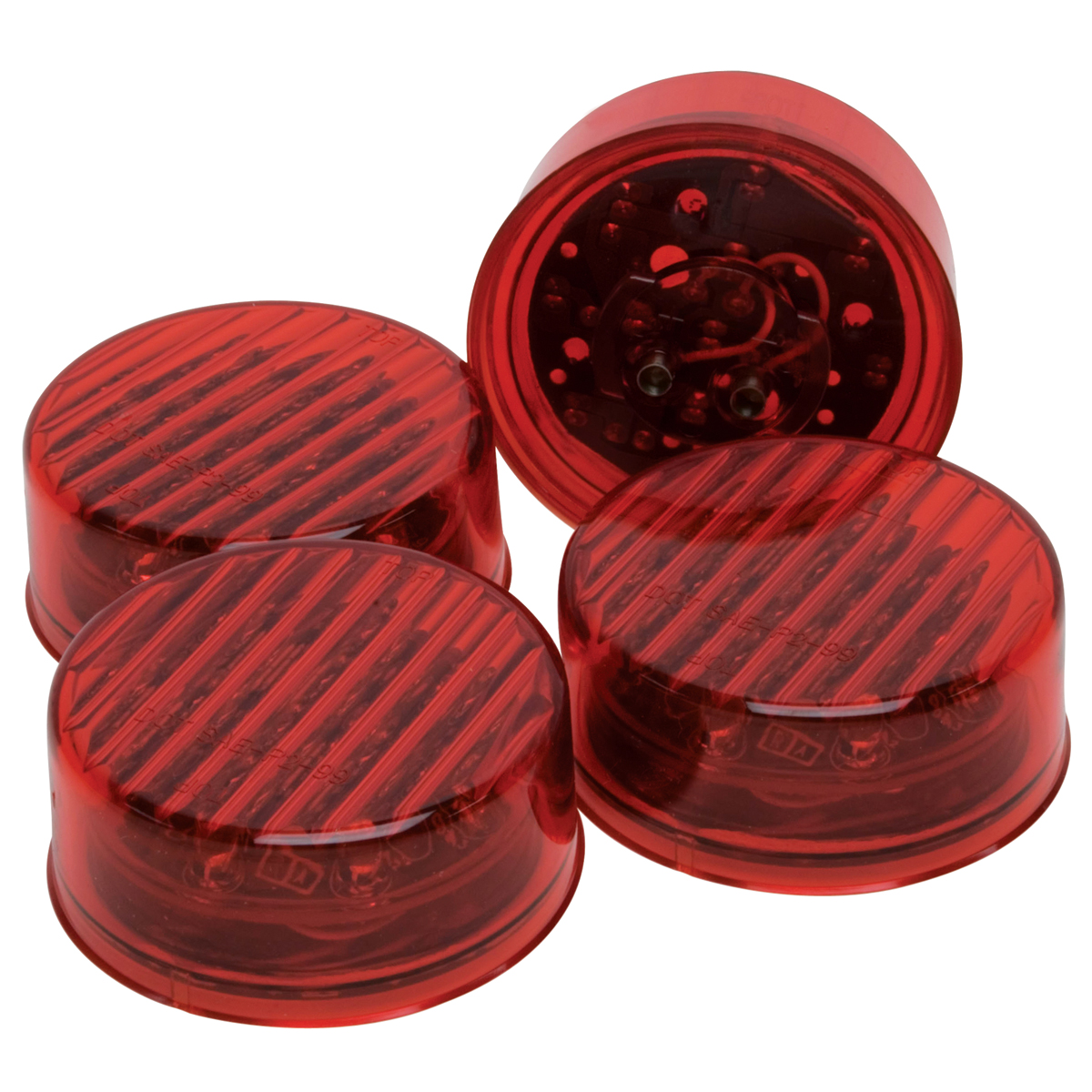 Roadpro Led 2 5 U0026quot Round Sealed Lights Red 4