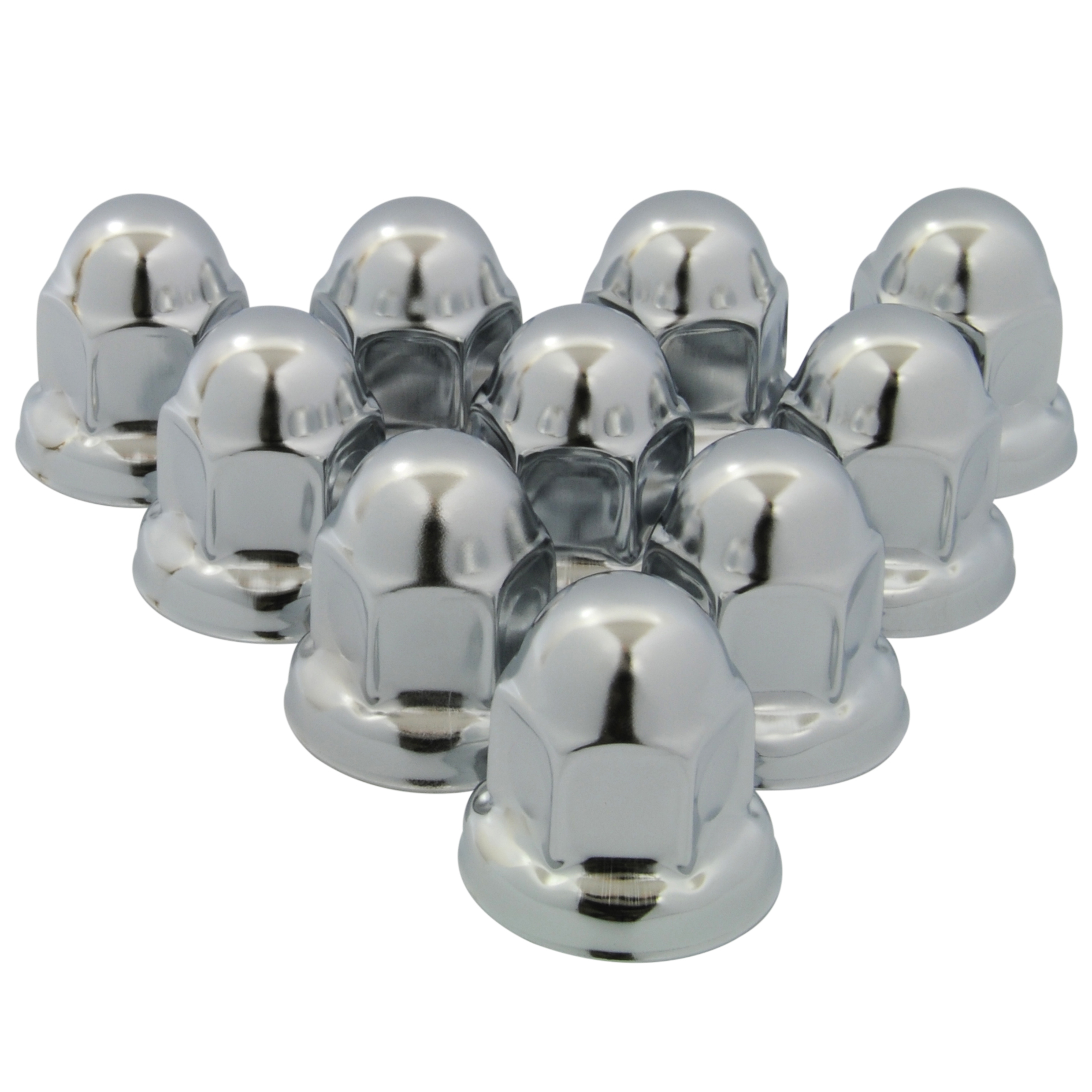 RoadPro 33mm Stainless Steel Flanged Lug Nut Covers, 10Pack