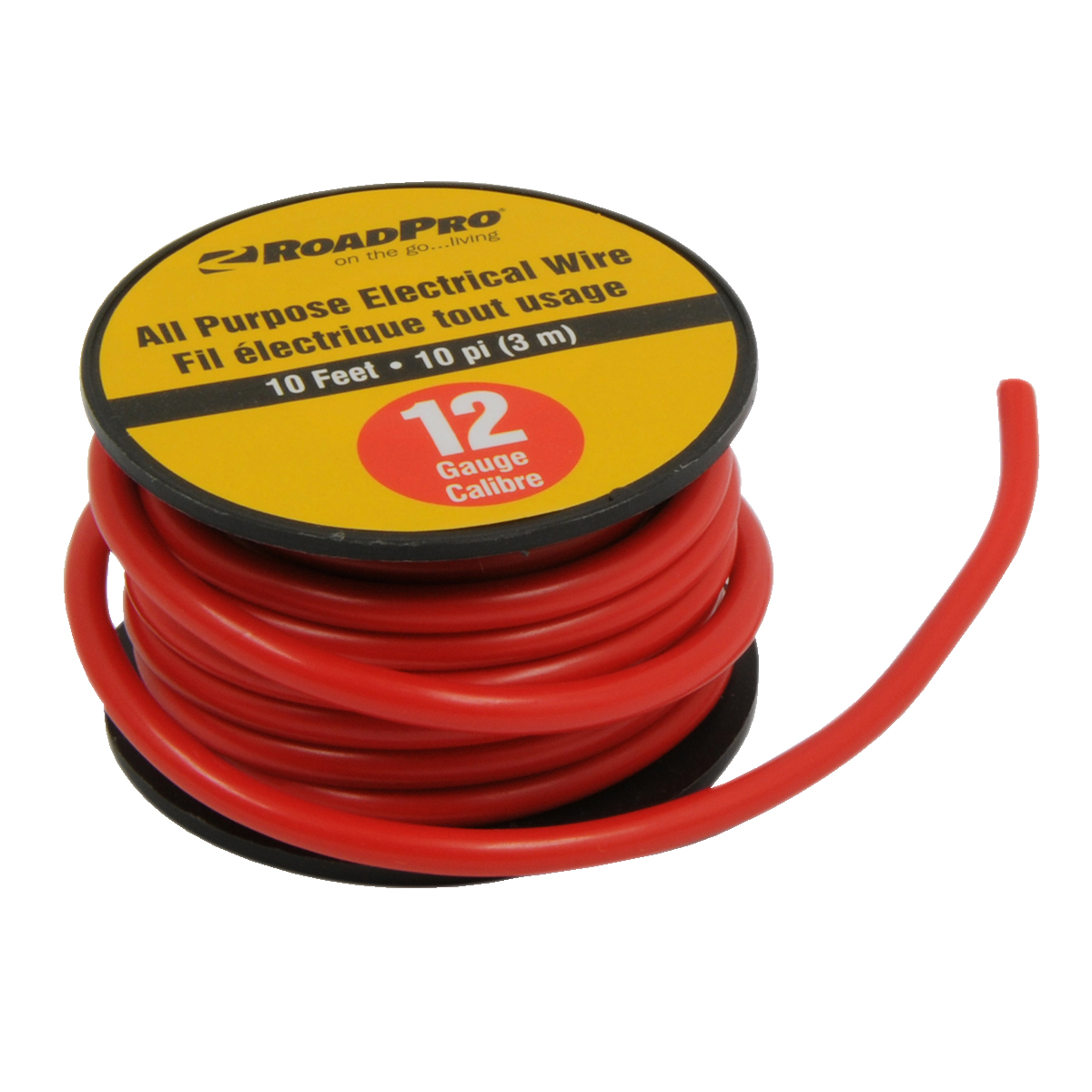 RoadPro 12-Gauge 10' All Purpose Electrical Wire, Spool