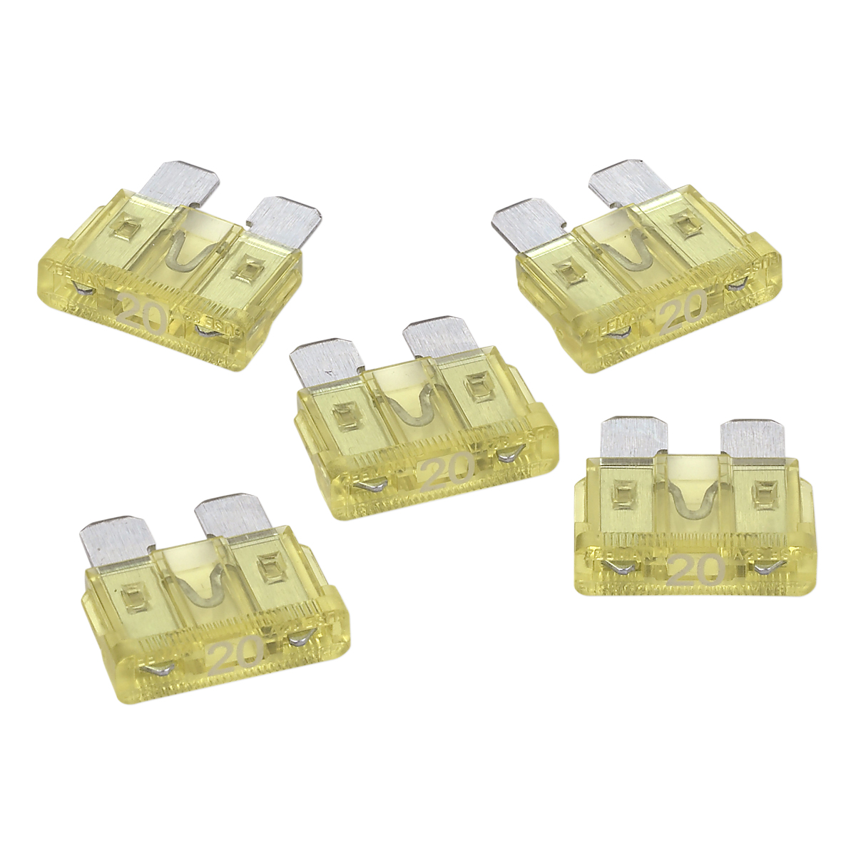 RoadPro 20 Amp ATO Fuses, 5Pack
