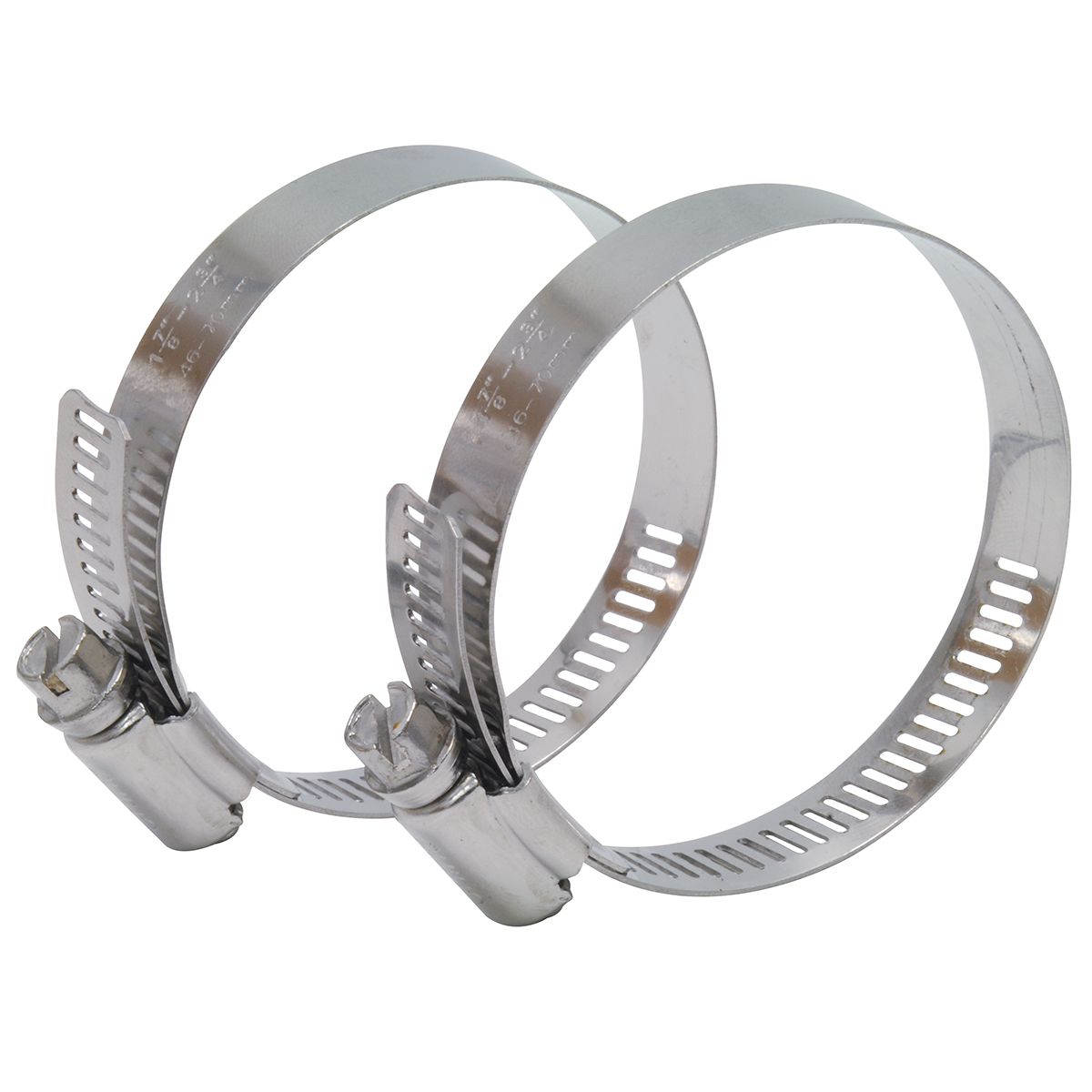 RoadPro 1 7 8 to 2 3 4 Adjustable Metal Hose Clamps 2 Pack
