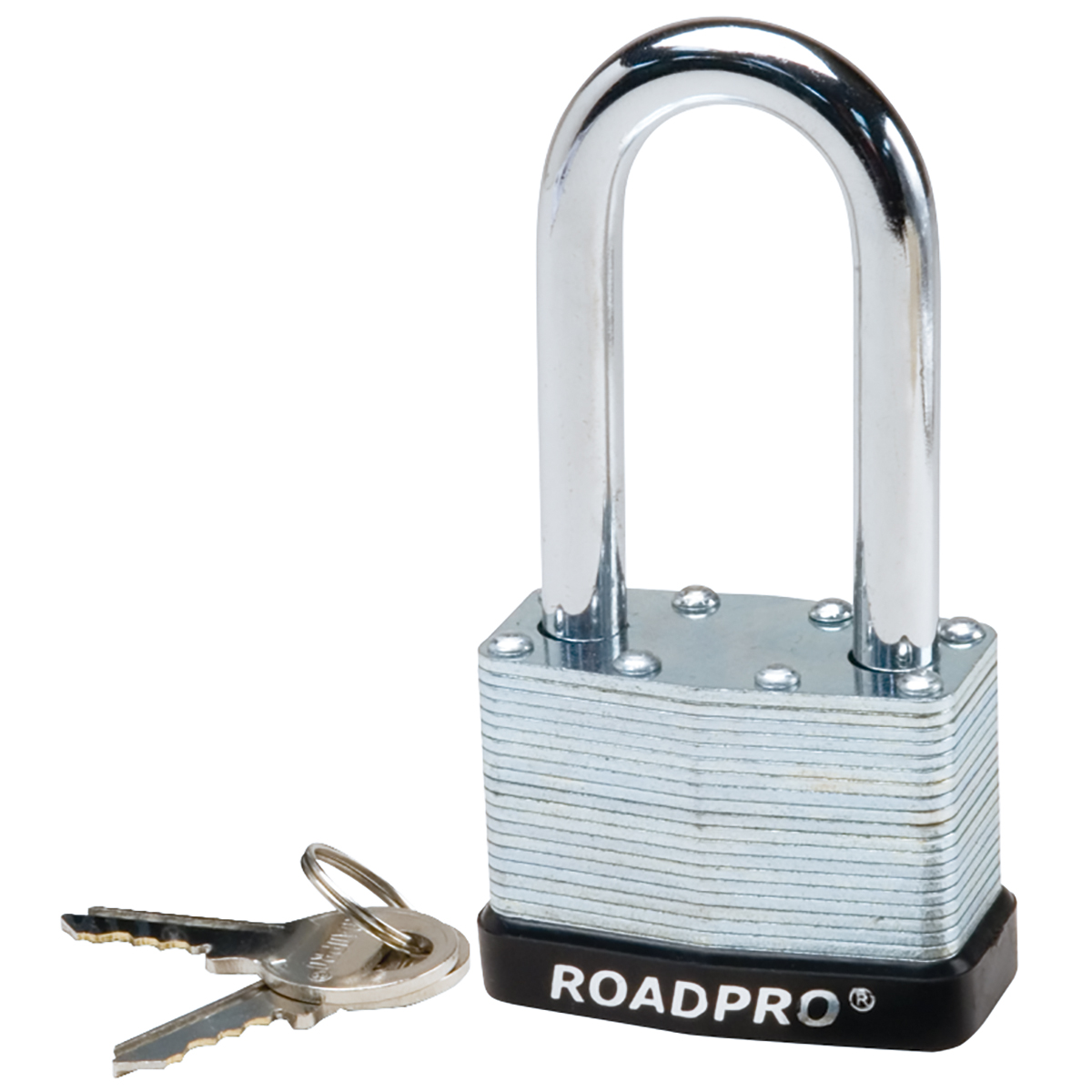 RoadPro 50mm Laminated Steel Padlock with Bumper Guard, 2" Shackle