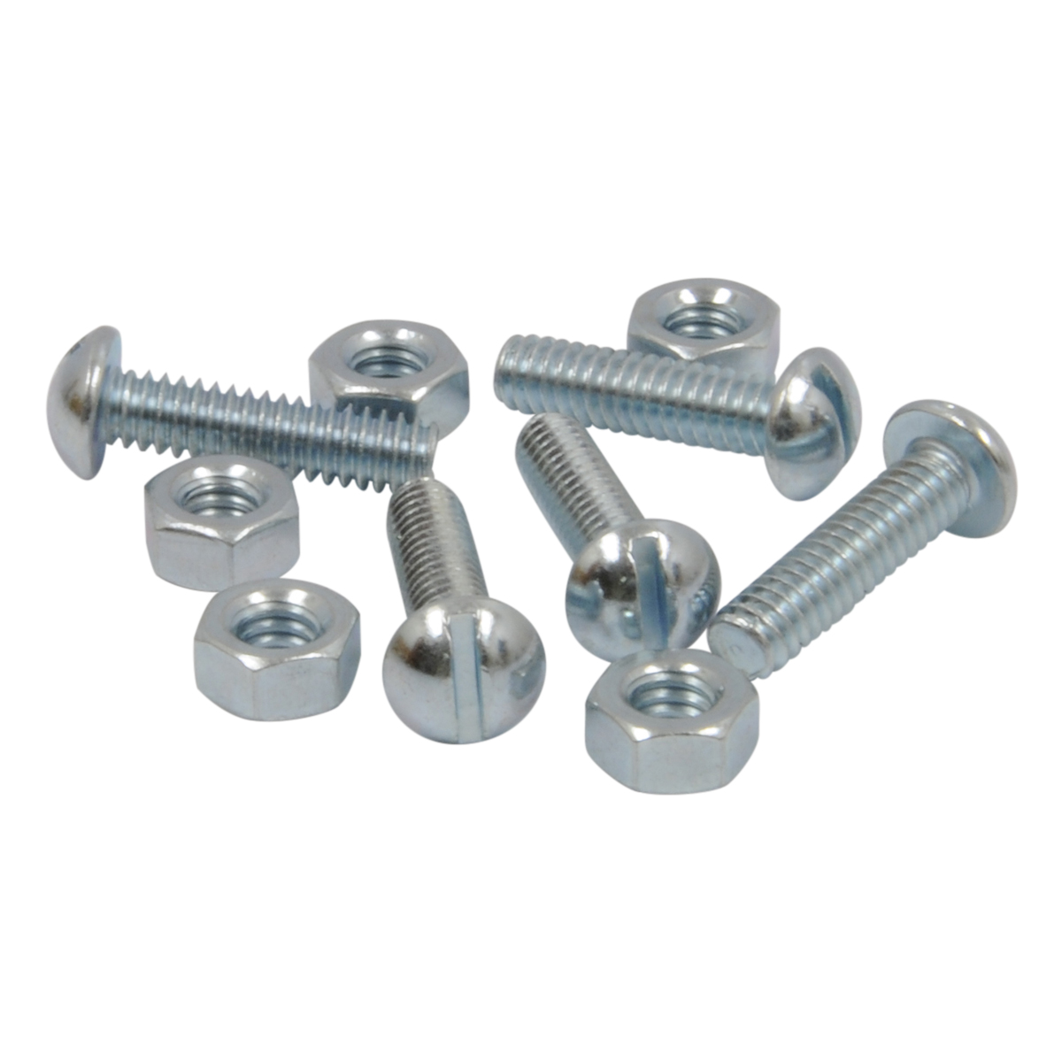 RoadPro .25"x1" Stove Bolts with Hex Nuts, 5Pack