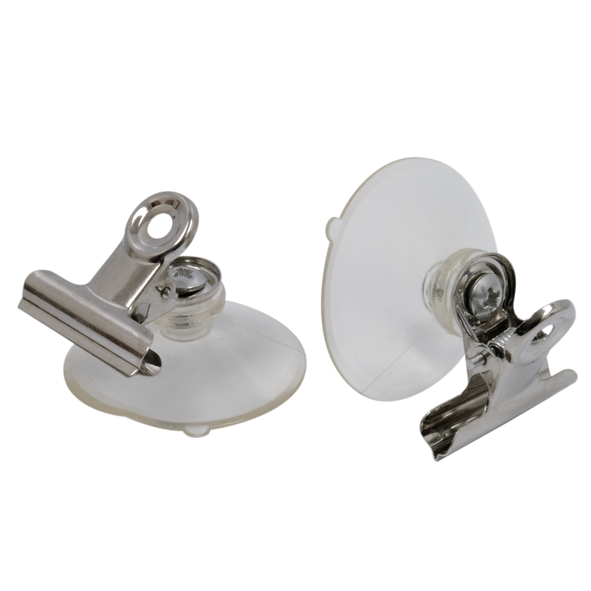 Suction cup store with plastic clip
